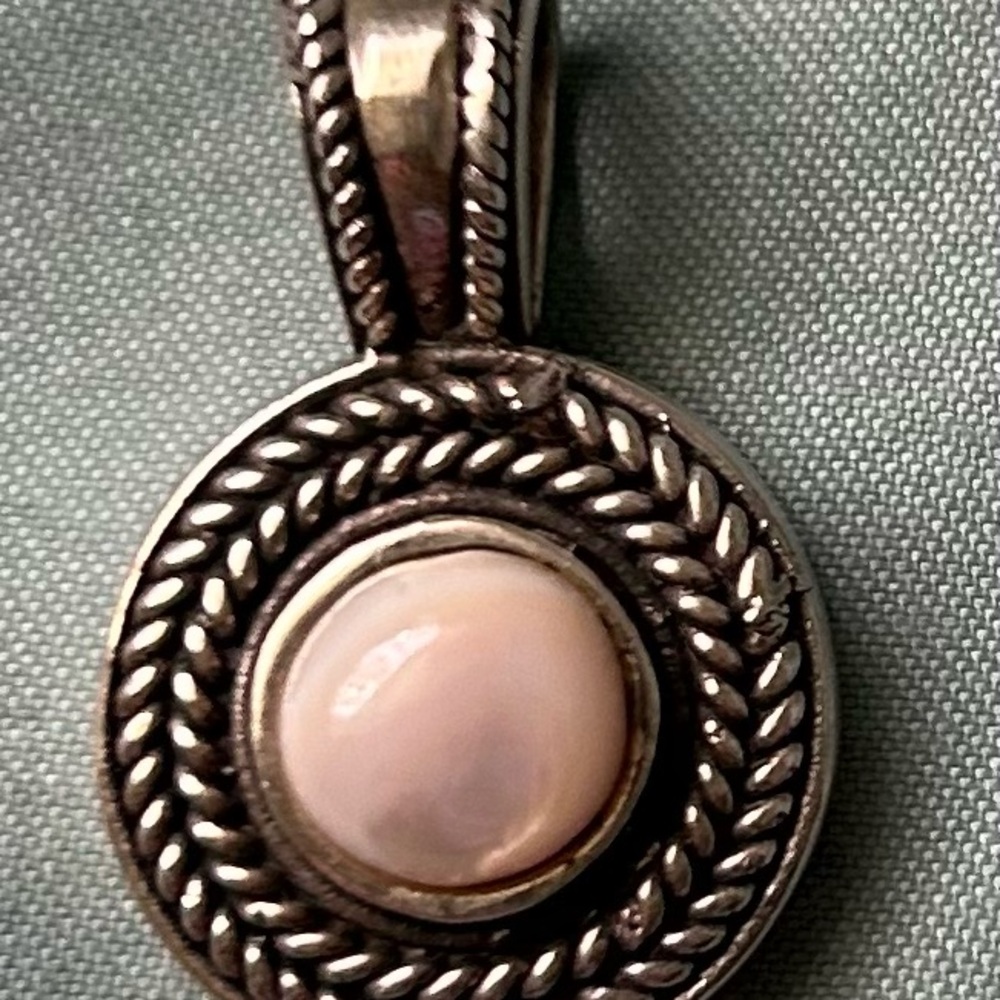 Elegant Silver and Pink Pendant
